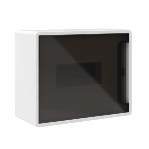 Dkc frame Щиток 8 мод настенный , белый, с тонированной дверцей, с 2 шинами pen на 6 и 8 отв. f08w1w