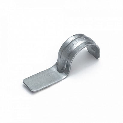 Скоба металлическая однолапковая СМО d19 20 мм для монтажного пистолета (без отверстий) (100шт/1200ш