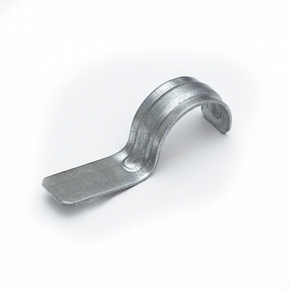 Скоба металлическая однолапковая СМО d21 22 мм для монтажного пистолета (без отверстий) (100 шт/уп)