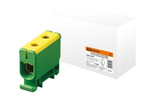 Клемма вводная силовая КВС 6 50 кв.мм. желтая/зеленая tdm