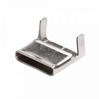 Скрепы бандажные из нержавеющей стали aisi 201 для монтажных лент 20 мм (30 шт/уп) Промрукав