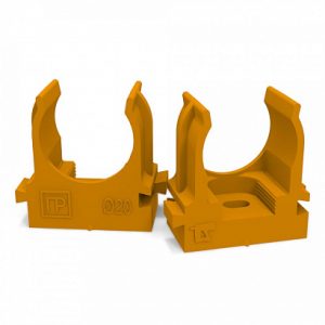 Крепеж клипса для труб для прямого монтажа оранжевая d20 мм (100шт/1100шт уп/кор) Промрукав