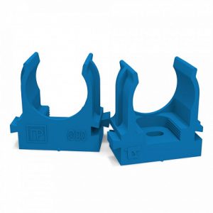 Крепеж клипса для труб для прямого монтажа синяя d20 мм (100шт/1100шт уп/кор) Промрукав