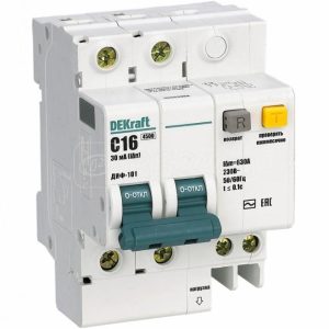 15003dek ДИФ101 2Р 016А 030 c диф. автомат