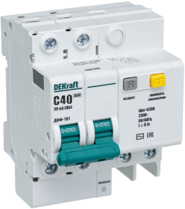 15007dek ДИФ101 2Р 040А 030 c диф. автомат