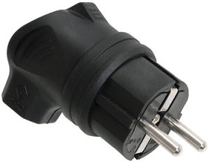 Iek omega Вилка угловая каучук 16А 2Р+e iР44 pkr01 u 016 2 k02