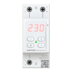 Реле напряжения welrok d2 63 red