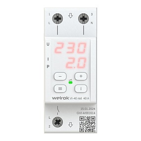Реле напряжения с контролем тока welrok vi 40 red