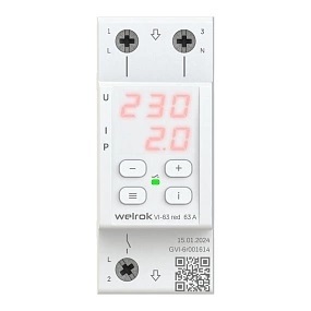 Реле напряжения с контролем тока welrok vi 63 red