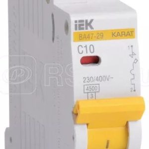 Iek karat Автоматический выключатель ВА47 29 1Р 10А 4,5кА х ка С mva20 1 010 c