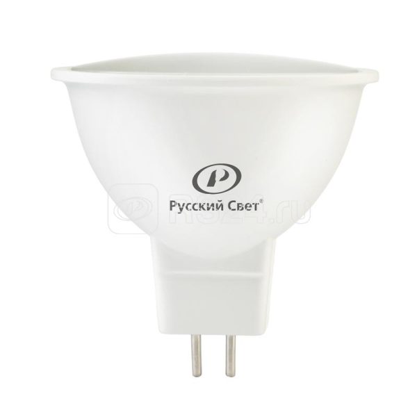 Лампа светодиодная rs gu5.3 5w 220 240v 6500К 5Вт 500лм ra 90 рефлектор Русский Свет 15011345068
