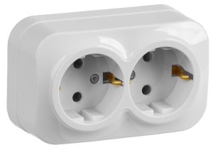 Iek glory РС22 3 ХБ Розет. 2 ая с з/к о/у 16А glory белый erh21 k01 16