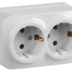 Iek glory РС22 3 ХБ Розет. 2 ая с з/к о/у 16А glory белый erh21 k01 16