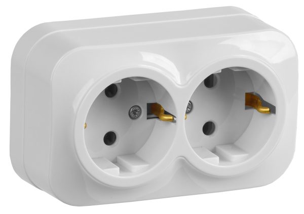 Iek glory РС22 3 ХБ Розет. 2 ая с з/к о/у 16А glory белый erh21 k01 16