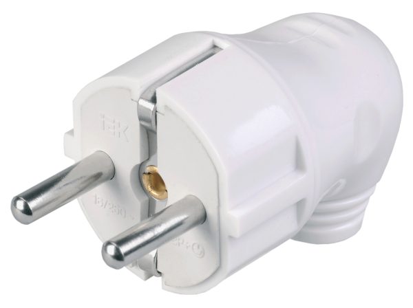 Iek ВПу11 01 Ст Вилка разборная угловая с з/к 16А белая evp11 16 01 k01