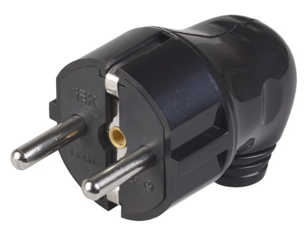 Iek ВПу11 02 Ст Вилка разборная угловая с з/к 16А черная evp11 16 01 k02