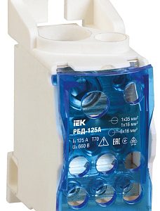 Iek Распределительный блок на din рейку РБД 125А rbd 125