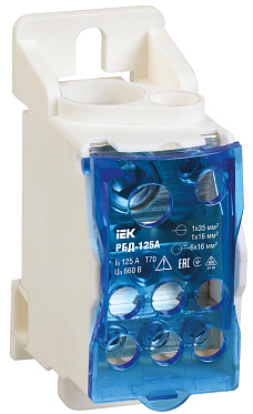 Iek Распределительный блок на din рейку РБД 125А rbd 125