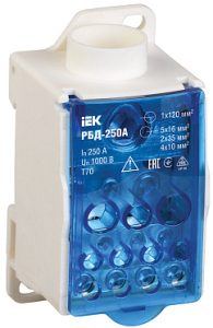 Iek Распределительный блок на din рейку РБД 250А rbd 250