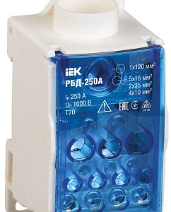 Iek Распределительный блок на din рейку РБД 250А rbd 250