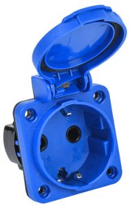 Iek РП12 3 розетка панельная 2Р+РЕ 16А з/к с кр. ip54 син. magnum psn71 016 3 2 54 k07