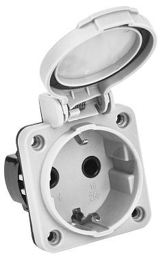 Iek РП13 3 розетка панельная 2Р+РЕ 16А з/к с кр. ip54 сер. magnum psn71 016 3 2 54 k03