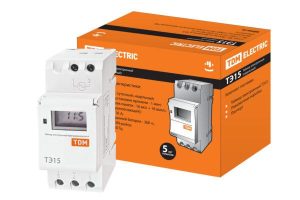 Таймер электронный на din рейку ТЭ15 1мин/7дн 16on/off 16А din tdm