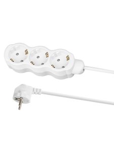 Удлинитель бытовой "Люкс" 3 гнезда, 2 м, с/з, с з/ш, ПВС 3х1 мм2, 16 А, 250 В, 3500 Вт tdm У1 33052