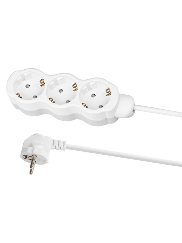 Удлинитель бытовой "Люкс" 3 гнезда, 3 м, с/з, с з/ш, ПВС 3х1 мм2, 16 А, 250 В, 3500 Вт tdm У1 33052