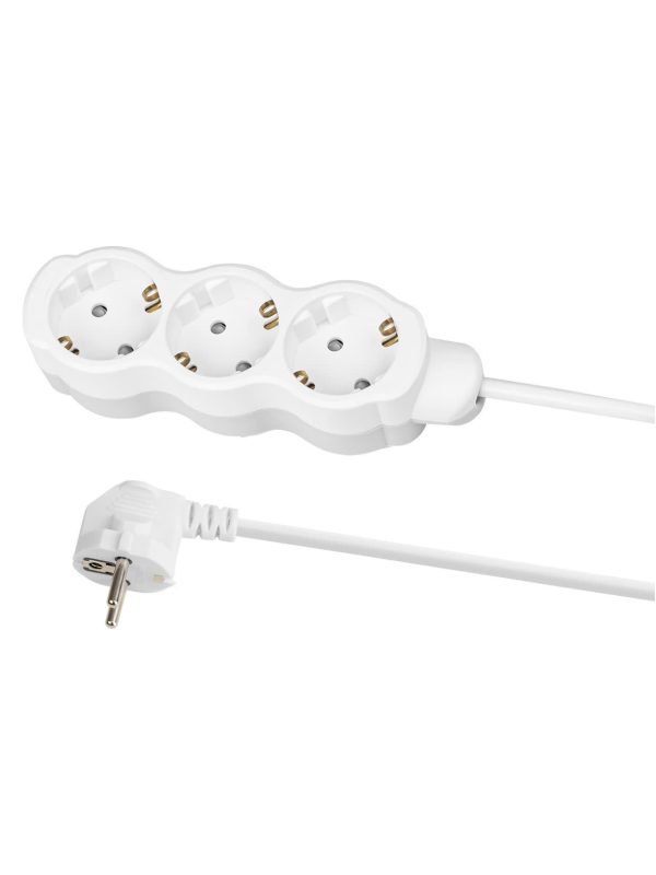 Удлинитель бытовой "Люкс" 3 гнезда, 5 м, с/з, с з/ш, ПВС 3х1,5 мм2, 16 А, 250 В, 3700 Вт tdm У1 2317