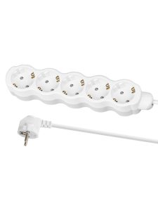 Удлинитель бытовой "Люкс" 5 гнезд, 5 м, с/з, с з/ш, ПВС 3х1,5 мм2, 16 А, 250 В, 3700 Вт tdm У1 63173