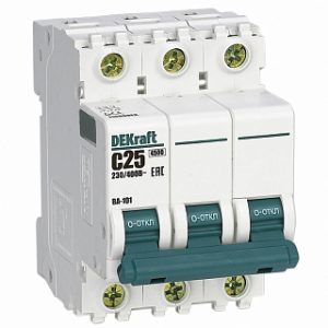 Dekraft Автоматический выключатель 3Р 25А х ка c ВА 101 4,5кА 11080dek