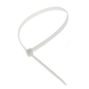 Хомут стяжка кабельная нейлоновая 9х600 мм белая (100 шт/2500 шт уп/кор) Промрукав