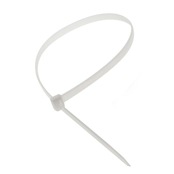 Хомут стяжка кабельная нейлоновая 9х600 мм белая (100 шт/2500 шт уп/кор) Промрукав