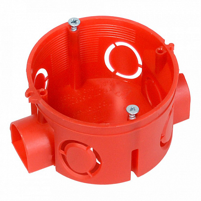 Коробка установочная 80 0500С безгалогенная (hf) 68х42 с саморезами (224шт/кор) Промрукав