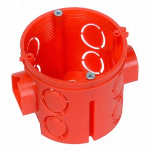 Коробка установочная углубленная 80 0510С безгалогенная (hf) 68х62 с саморезами (140шт/кор) Промрука