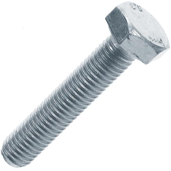 Болт с шестигранной головкой оцинкованный М8х20 (din 933) (100 шт/уп) Промрукав