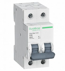 Systeme electric city9 set Автоматический выключатель (АВ) С 63А 2p 4.5ka 230В se c9f34263