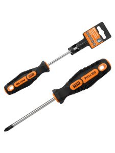 Отвертка крестовая двухкомпонентная, cr v тип ph2x100, серия "Алмаз" tdm