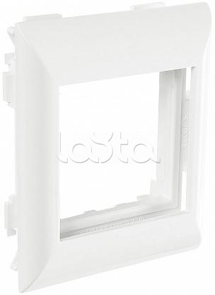 Суппорт с рамкой на 1 пост (45х45) в профиль для кабельных каналов 100х50, 105х50