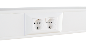 Суппорт с рамкой на 2 поста (45х45) в профиль для кабель канала 100х50