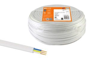Провод ПГВВП 3х1,5 ГОСТ (100м), белый tdm