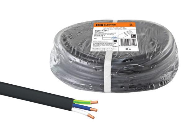 Кабель ВВГнг(А) ls 3х1,5 ок(n, pe) 0,66 ГОСТ (100м) tdm