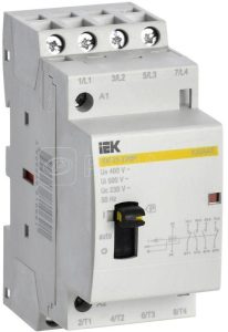 Контактор модульный КМ25 22МР ac с ручным управ. karat iek mkk12 25 22