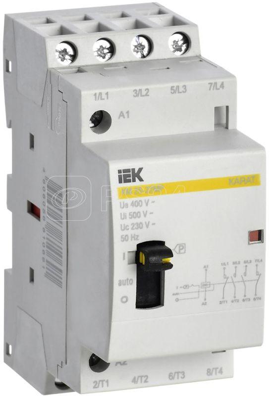 Контактор модульный КМ25 22МР ac с ручным управ. karat iek mkk12 25 22