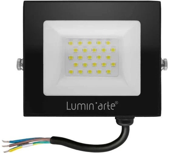Светодиодный прожектор lumin'arte lfl 30w/06 30Вт 5700К ip65 2400лм серый корпус