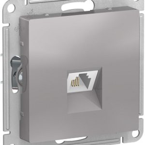 Systeme electric atlasdesign Алюминий Розетка телефонная rj11, механизм se atn000381