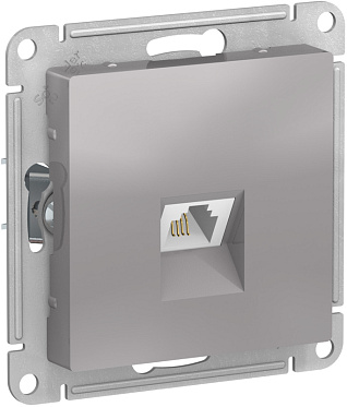 Systeme electric atlasdesign Алюминий Розетка телефонная rj11, механизм se atn000381