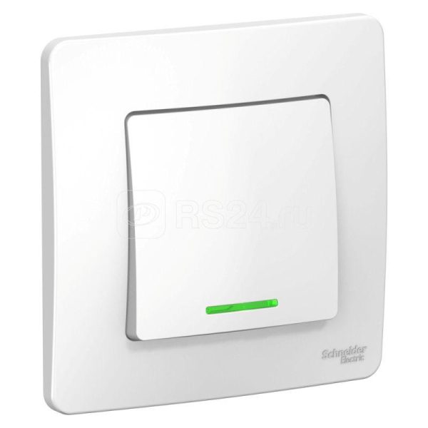 Blnvs010111 1 кл. выкл. с/у подсветка, 10А 250b, белый