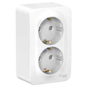 Blnra011221 Розетка о/у 2 я з/к шт. монт. плата, белый